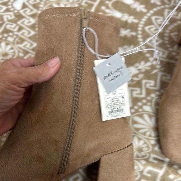 A New Day Tan Heeled Boots with Rounded Toe - Picture 6 of 10